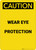 Caution: PPE Wear Eye Protection - Portrait Wall Sign