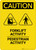 Caution: Forklift Activity Pedestrian Activity - Portrait Wall Sign