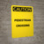 Caution: Pedestrian Crossing - Portrait Wall Sign