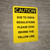 Caution: Please Stay Behind The Yellow Line - Portrait Wall Sign