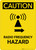Caution: Radio Frequency Right Arrow - Portrait Wall Sign