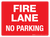 Fire Lane - No Parking - Wall Sign