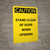Caution: Stand Clear of Door When Opening - Portrait Wall Sign