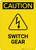 Caution: Switch Gear - Portrait Wall Sign