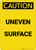 Caution: Uneven Surface - Portrait Wall Sign