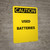 Caution: Used Batteries - Portrait Wall Sign