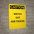 Caution: Watch Out For Trucks - Portrait Wall Sign