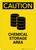Caution: Chemical Storage Area Yellow2 - Portrait Wall Sign