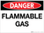 Danger: Flammable Gas - Wall Sign