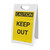 Caution: Keep Out Yellow - A-Frame Sign