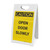 Caution: Open Door Slowly - A-Frame Sign