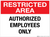 Restricted Area: Authorized Employees Only - Wall Sign