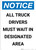 Notice: All Truck Drivers Wait In Designated Area - Portrait Wall Sign