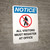 Notice: All Visitors Must Register At Office With Icon - Portrait Wall Sign