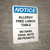 Notice: Allergy Free Lunch Table No Dairy Eggs Nuts or Peanuts - Portrait Wall Sign