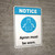 Notice: Apron Must Be Worn with Icon ANSI - Portrait Wall Sign