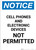 Notice: Cell Phones and Electronics Not Permitted - Portrait Wall Sign