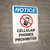 Notice: Cellular Phones Prohibited with Icon - Portrait Wall Sign