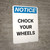 Notice: Chock Your Wheels - Portrait Wall Sign
