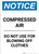 Notice: Compressed Air Do Not Use For Blowing Off Clothes - Portrait Wall Sign