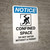 Notice: Confined Space Do Not Enter Without Permit Confined Person Icon - Portrait Wall Sign