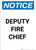 Notice: Deputy Fire Chief - Portrait Wall Sign