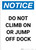 Notice: Do Not Climb Jump Off Dock - Portrait Wall Sign