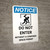 Notice: Do Not Enter Without Confined Space Permit - Portrait Wall Sign