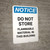 Notice: Do Not Store - Flammable Material in This Building - Portrait Wall Sign