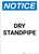 Notice: Dry Standpipe - Portrait Wall Sign