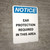 Notice: Ear Protection Required with Icon - Portrait Wall Sign