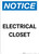Notice: Electrical Closet - Portrait Wall Sign