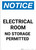 Notice: Electrical Room No Storage Permitted - Portrait Wall Sign