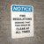 Notice: Emergency Fire Exit with Arrow Left - Portrait Wall Sign