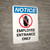 Notice: Employee Entrance Only - Portrait Wall Sign