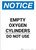 Notice: Empty Oxygen Cylinders Do Not Use - Portrait Wall Sign