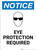 Notice: Eye Protection Required With Graphic - Portrait Wall Sign