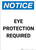 Notice: Eye Protection Required - Portrait Wall Sign