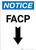 Notice: FACP Down Arrow - Portrait Wall Sign