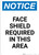 Notice: Face Shield Required in This Area - Portrait Wall Sign