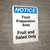 Notice: Food Prep Area - Dairy Only - Portrait Wall Sign