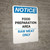 Notice: Food Prep Area - Vegetables and Salad Only - Portrait Wall Sign