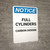 Notice: Full Cylinders - Portrait Wall Sign