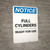Notice: Full Propane Cylinders Ready for Use - Portrait Wall Sign