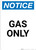 Notice: Gas Only - Portrait Wall Sign