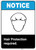Notice: Hair Protection Required with Icon ANSI - Portrait Wall Sign