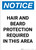 Notice: Hair and Beard Protection Required in This Area - Portrait Wall Sign