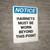 Notice: Halon Protected Room Keep Door Closed with Icon - Portrait Wall Sign
