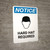 Notice: Hard Hat and Eye Protection Required - Portrait Wall Sign