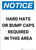 Notice: Hard Hats or Bump Caps Required in This Area - Portrait Wall Sign